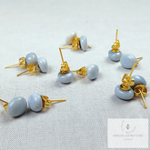 Blue Boulder Opal Earrings, Blue Opal stud, Blue Stud earrings, Gold Plated Opal Earrings, Gift For Woman, Dainty Opal Earrings, Opal Studs